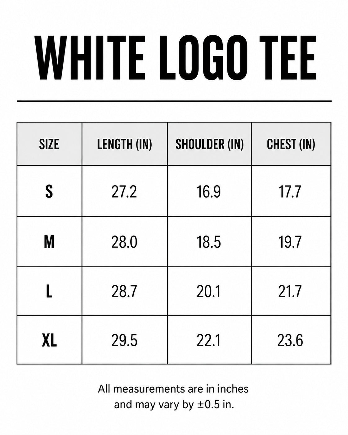 WHITE LOGO TEE